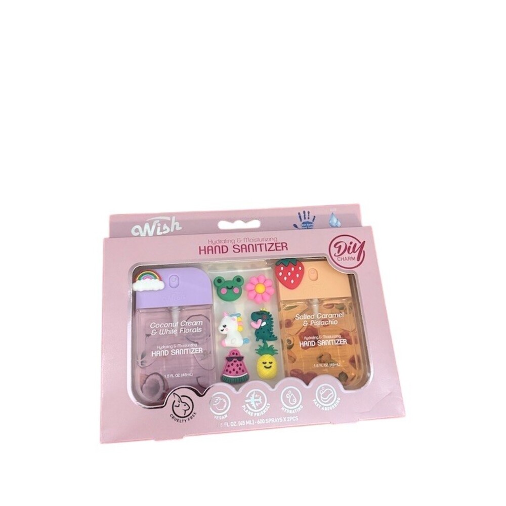 Wish DIY Charm Hand Sanitizer Spray 2-Pack 1.5 fl oz Travel Size Duo